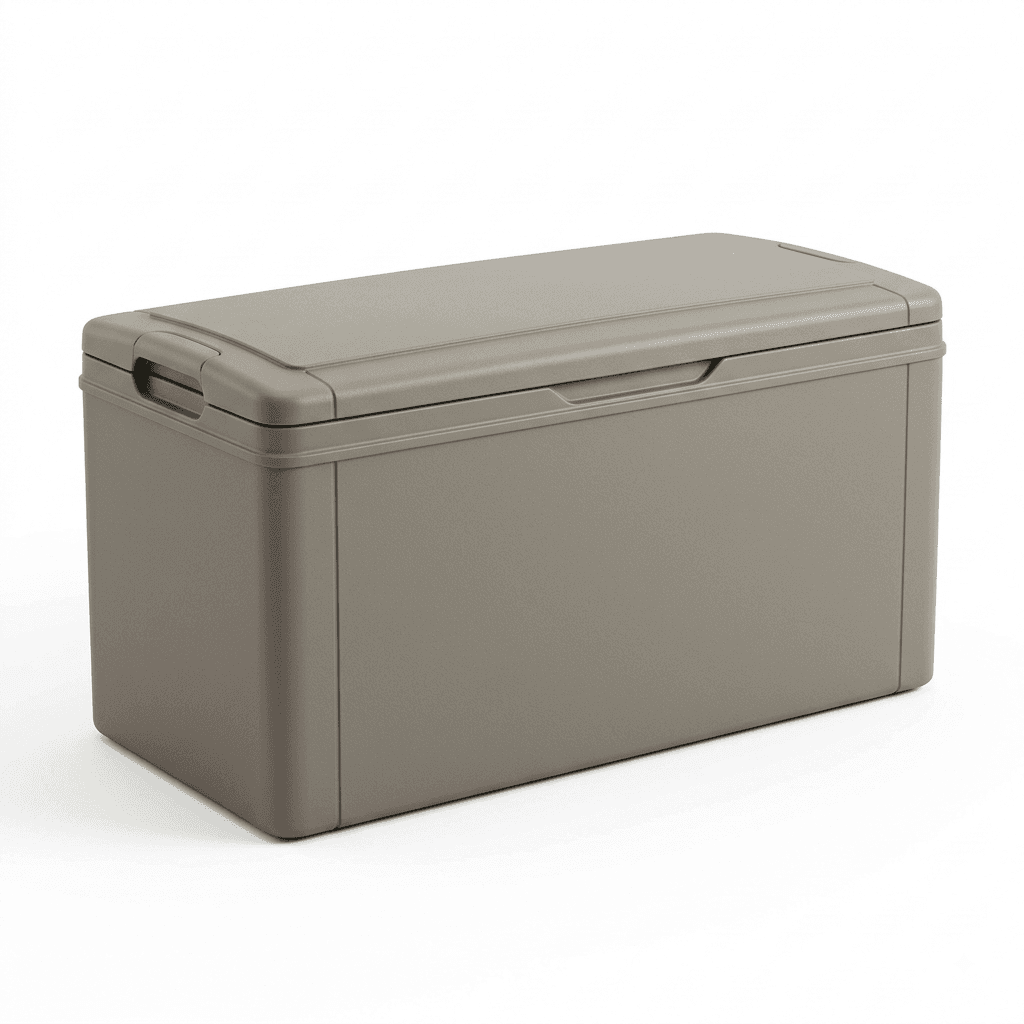 Hainholt wetterfeste Gartenbox mit 120 Litern, geschlossener Deckel